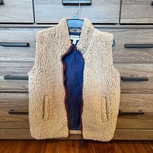Arizona Jean Company Cream Sherpa Vest
